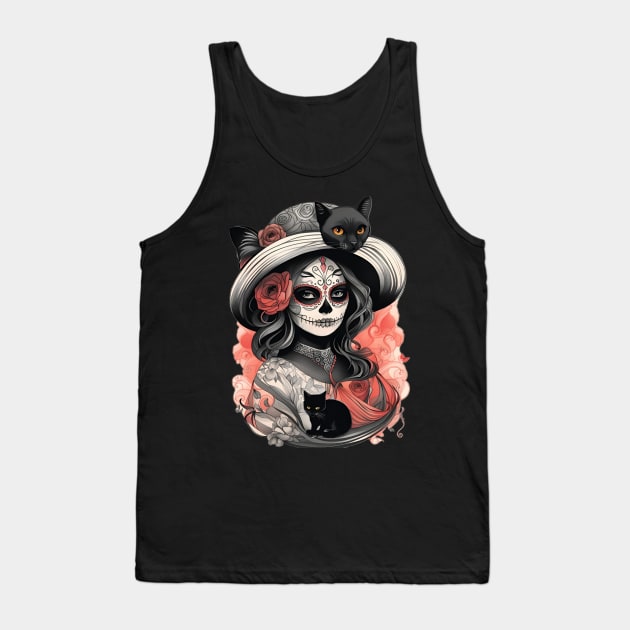 Catrina Cat Tank Top by Absinthe Society 